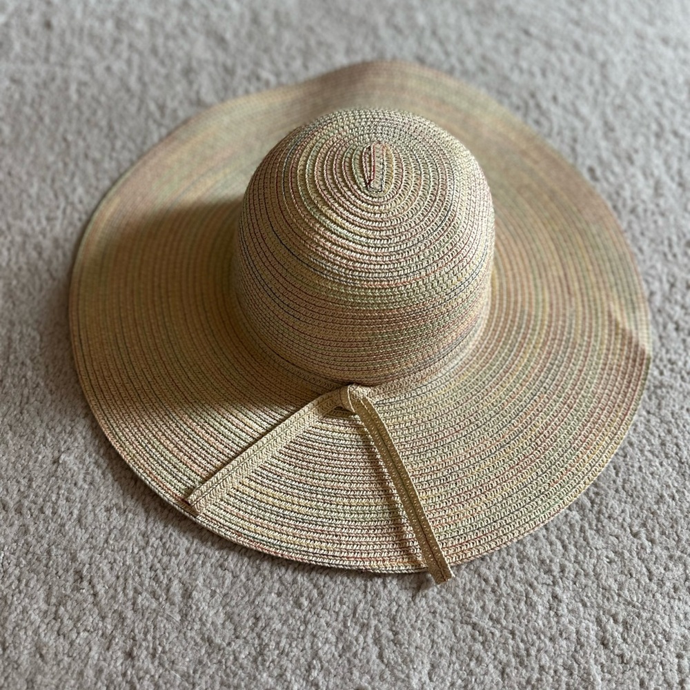 Sun Hat with Rainbow Stitching